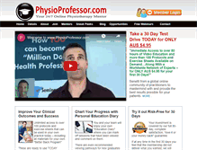 Tablet Screenshot of physioprofessor.com